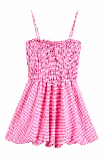 Good Luck Girl Kids' Gingham Smocked Sundress