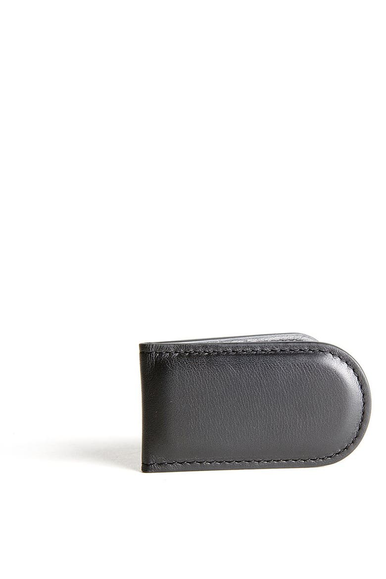 Nappa Vitello Magnetic Money Clip For Men, Alternate, color, BLACK