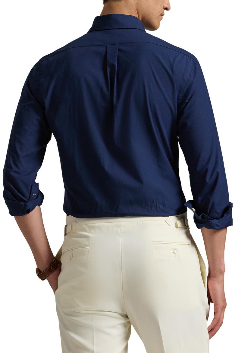 Classic Fit Stretch Cotton Poplin Button-Down Shirt, Alternate, color, NEWPORT NAVY