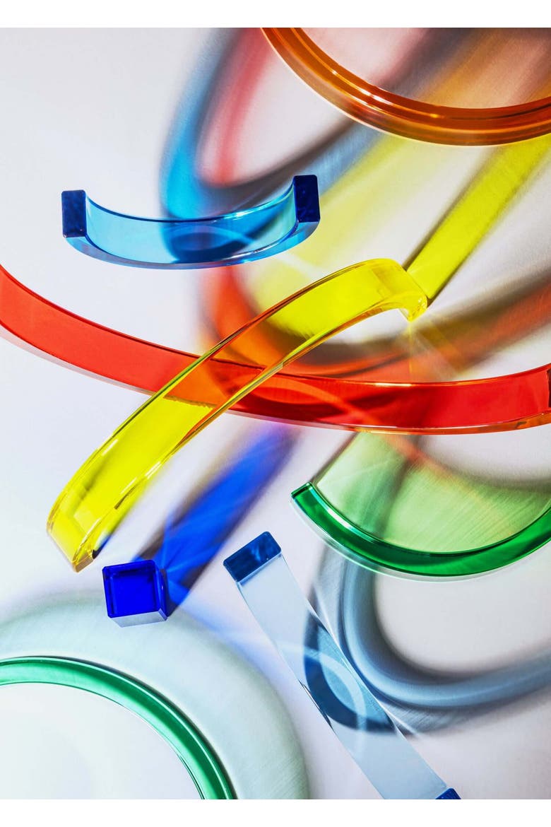 Lucid Translucent Acrylic Rainbow Stacking Arches - 10 Pieces, Alternate, color, Rainbow