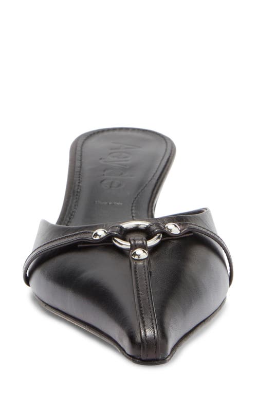 Aeyde Iita Pointed Toe Mule In Black