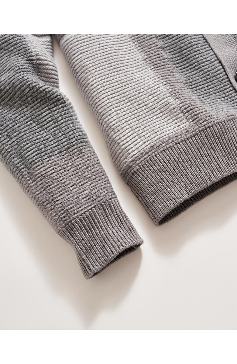 Billy Reid Patchwork Intarsia Wool & Cotton Shawl Collar Cardigan, Alternate, color, 