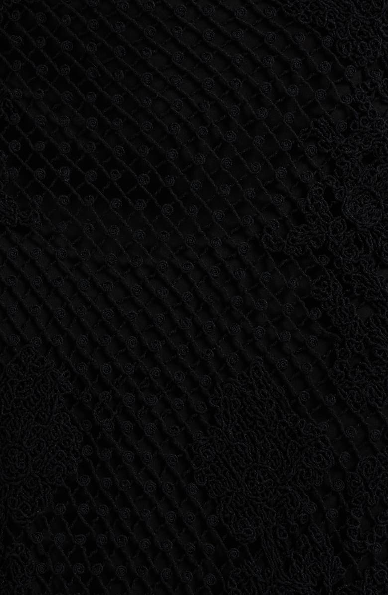 KOBI HALPERIN Lainey Open Stitch Maxi Skirt, Alternate, color, Black