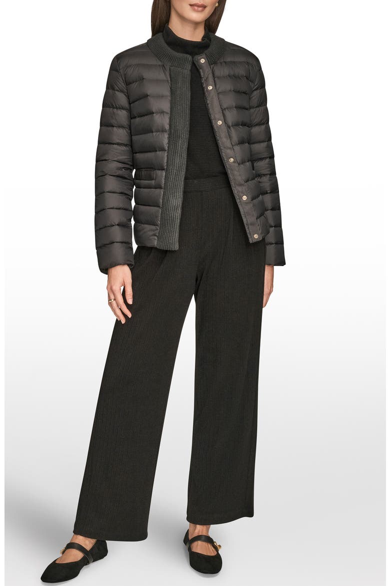 Nylon Down Jacket, Alternate, color, BLACK