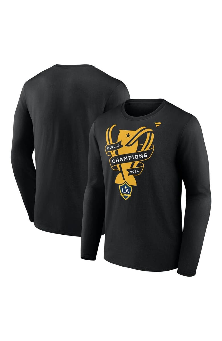 FANATICS Men's Fanatics Black LA Galaxy 2024 MLS Cup Champions Locker Room Long Sleeve T-Shirt, Alternate, color, 