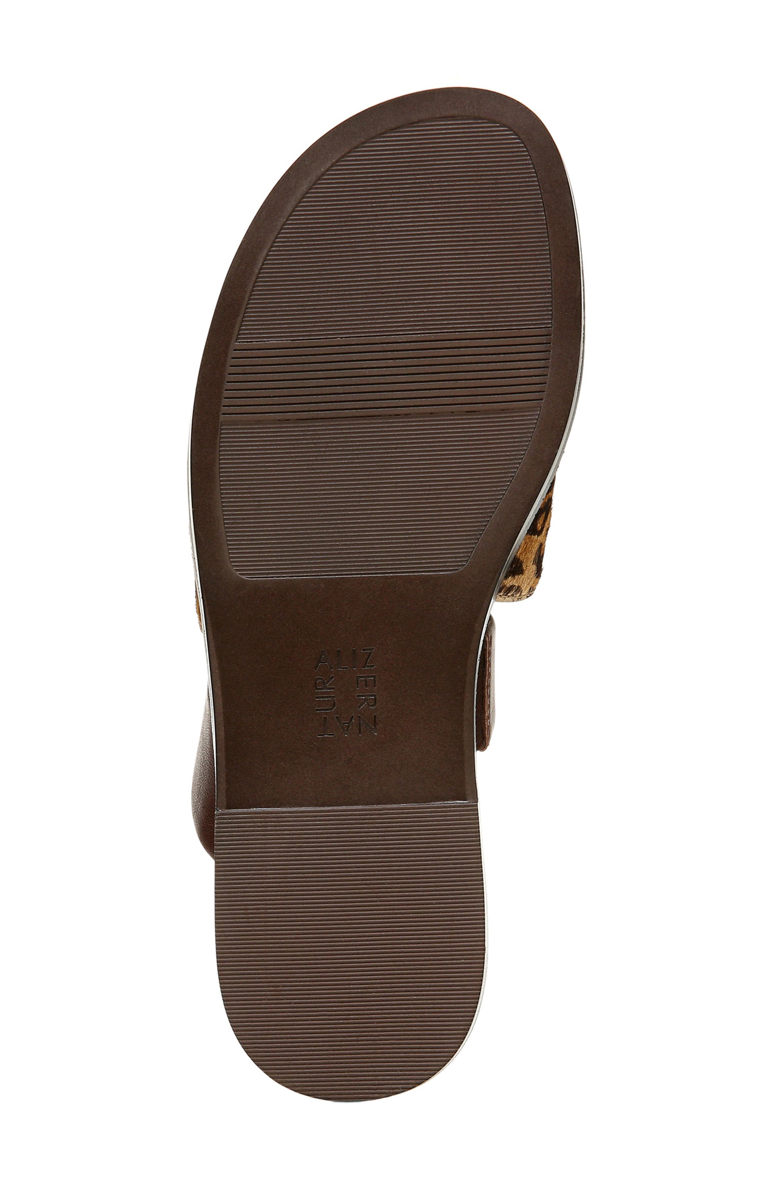 Kellie Slide Sandal, Alternate, color, BROWN LEOPARD LEATHER