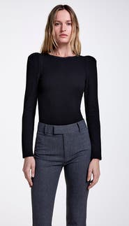 Smythe Jewel Neck Box Pleat Top