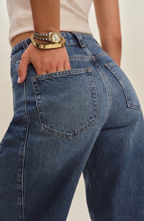 Reformation Tyler Ankle Barrel Leg Jeans In Blue