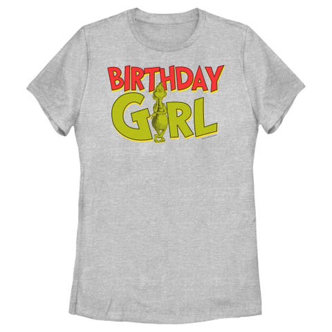 Women's The Grinch Grinch Birthday Girl  Graphic T-Shirt