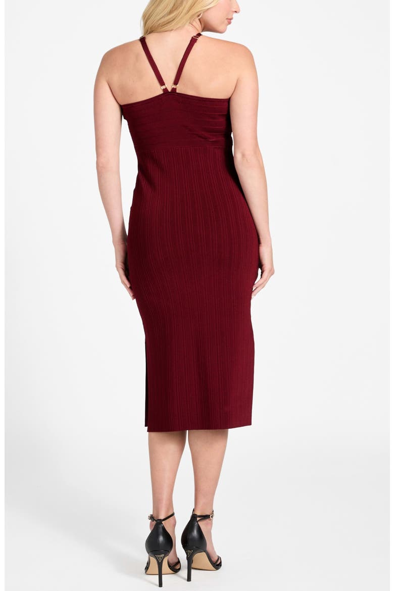 Sofie Mirage Rib Dress, Alternate, color, RED