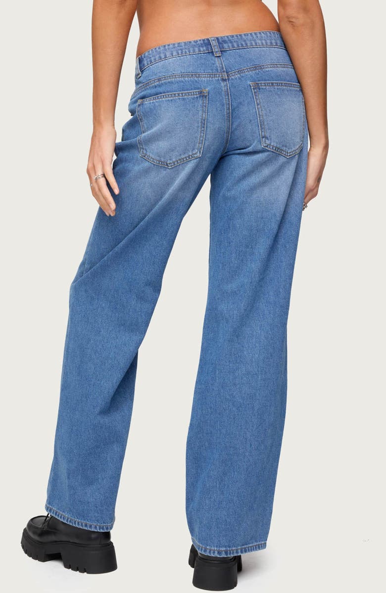 EDIKTED Nikolette Low Rise Straight Leg Jeans, Alternate, color, Blue-Washed