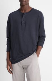 Vince Long Sleeve Slub Henley