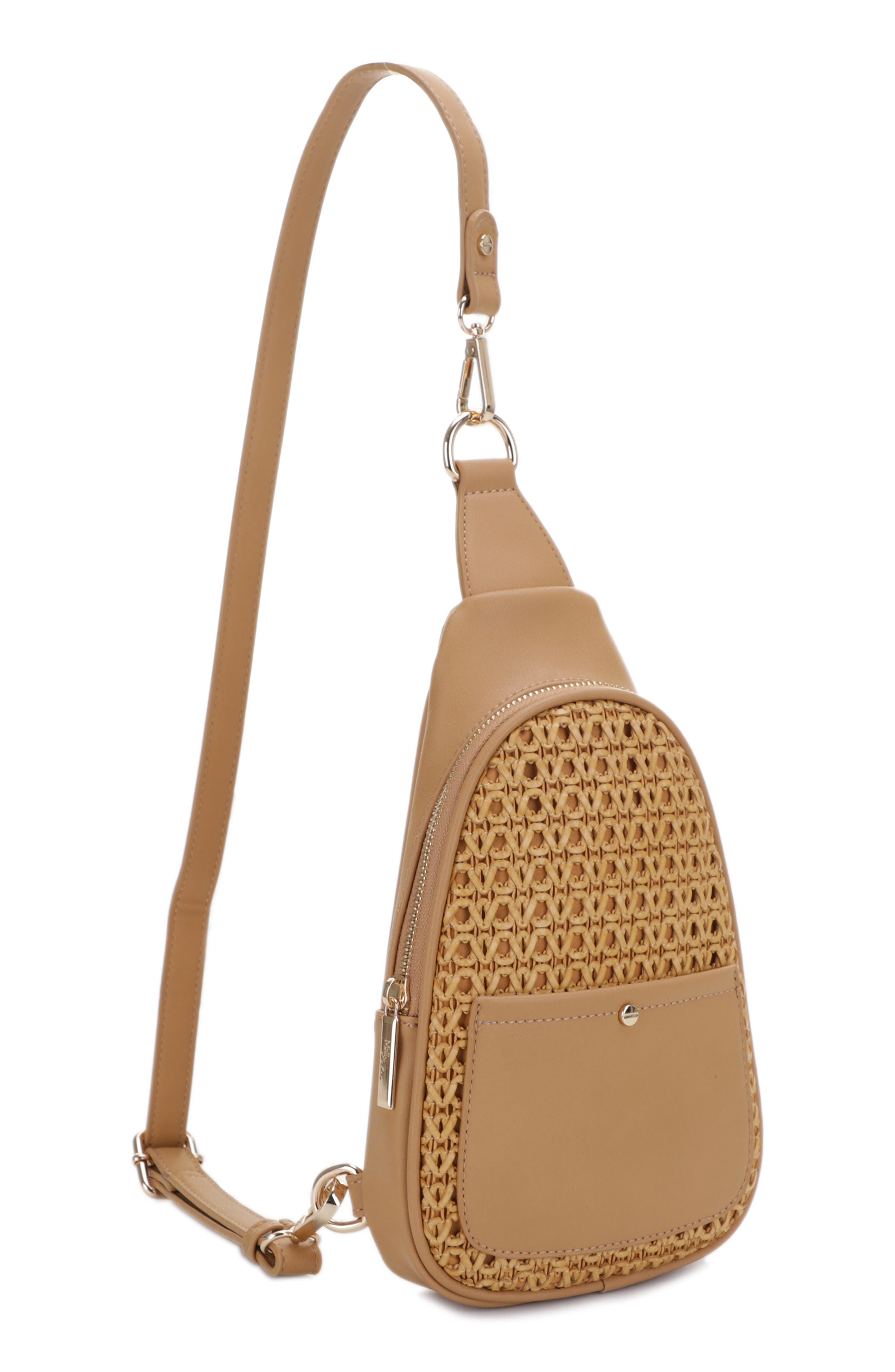 Mali + Lili Gwen Rattan Sling Crossbody Bag, Alternate, color, 