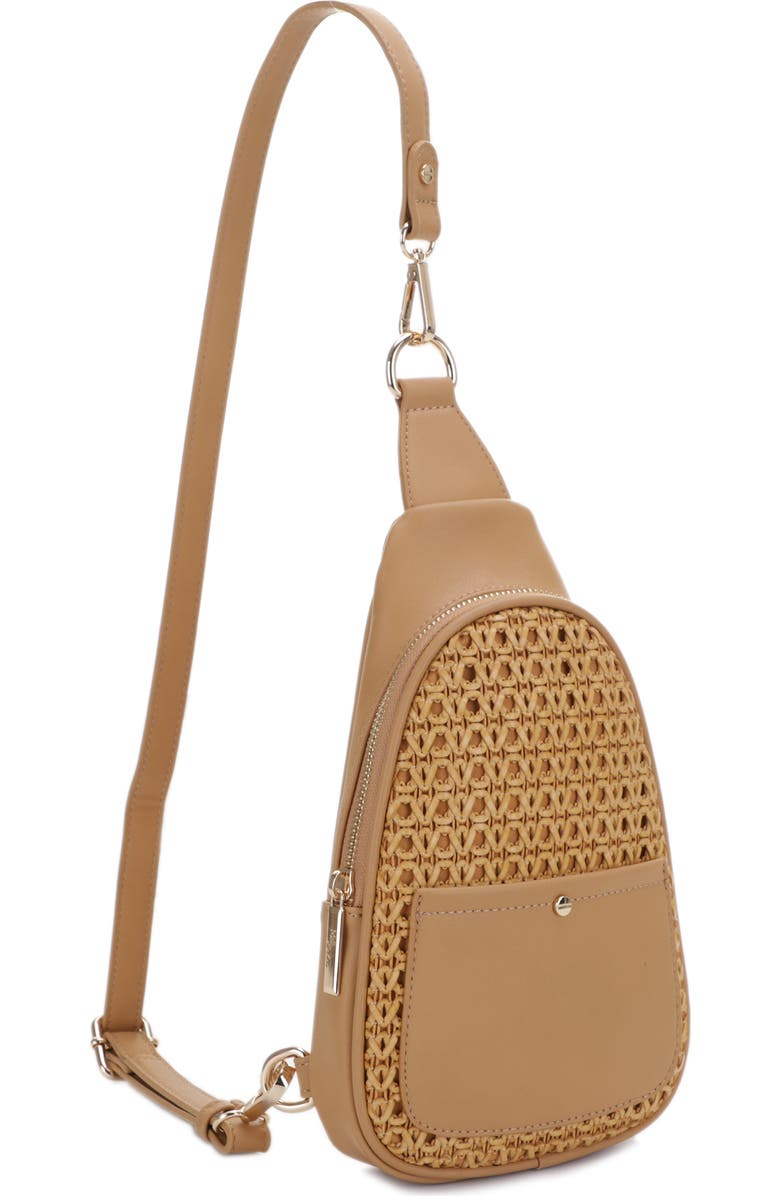 Mali + Lili Gwen Rattan Sling Crossbody Bag, Alternate, color,
