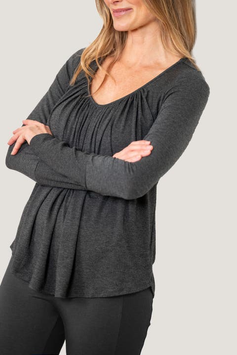 Full Moon Built-In Shelf Lounge 
Sleep Long Sleeve Top