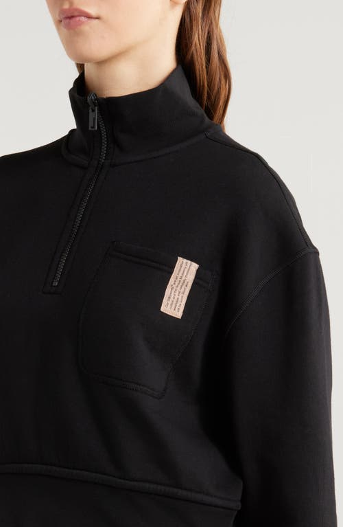 Shop Lunya Reversible Half Zip Sweatshirt In Immersed Black