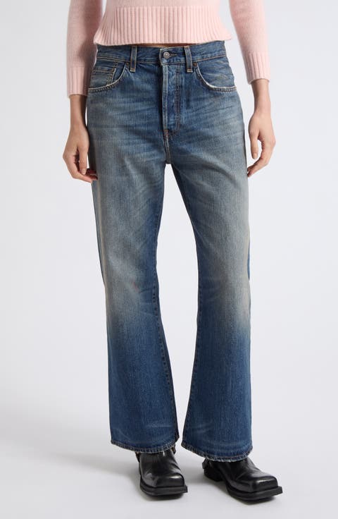 2021F Mid Blue Wide Leg Jeans