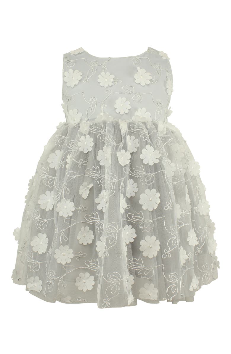 Popatu Floral Appliqué Tulle Dress, Main, color,