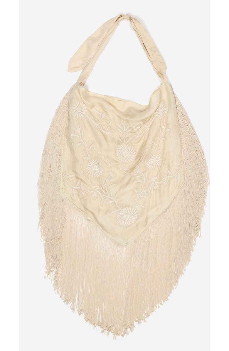 Bimba y Lola Embroidered fringed shoulder bag, Main, color,