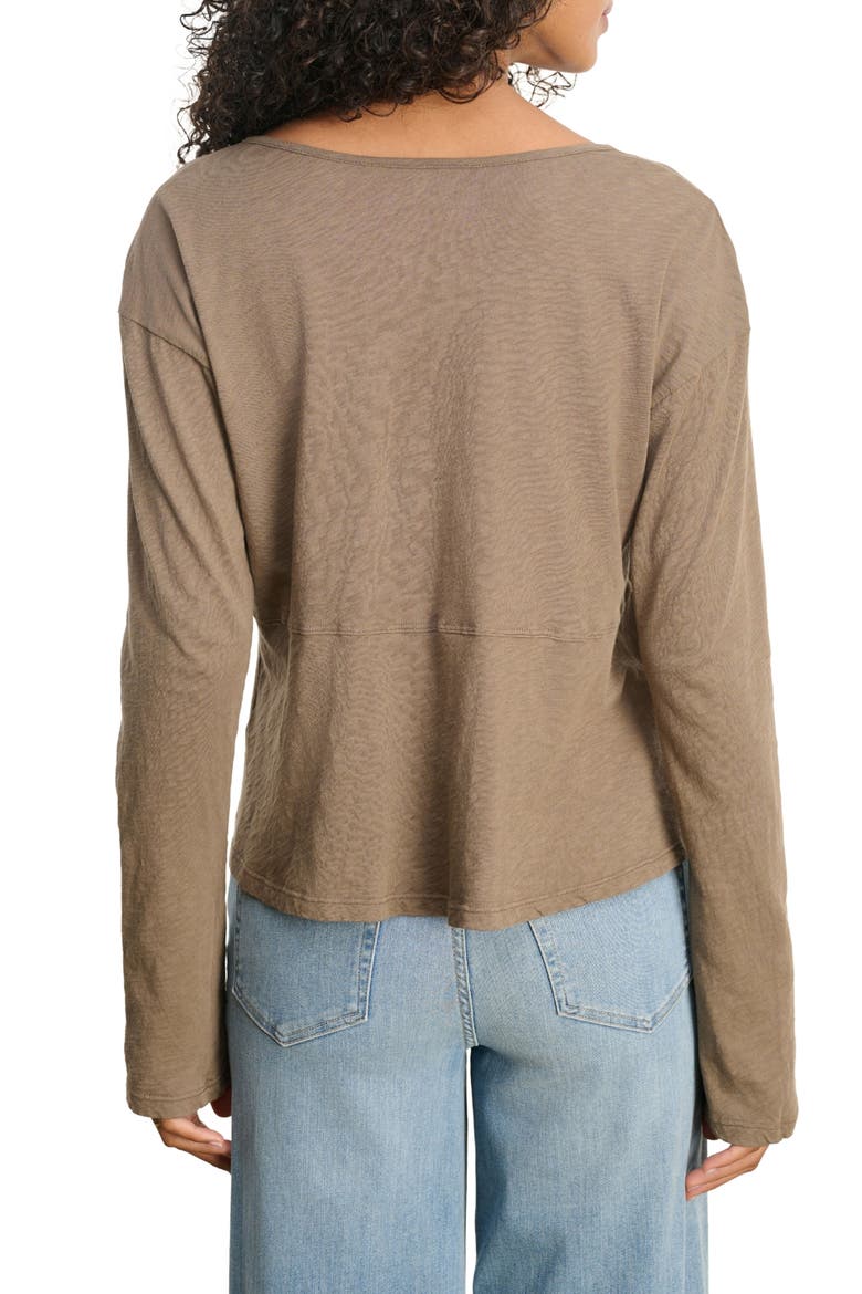 Cotton Slub Long Sleeve T-Shirt, Alternate, color, CLOVE BRN