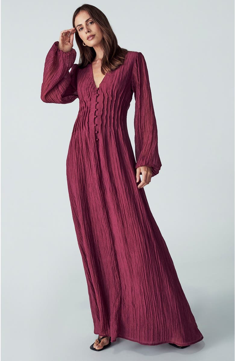 WILLA Palamino Dress, Alternate, color, Burgundy