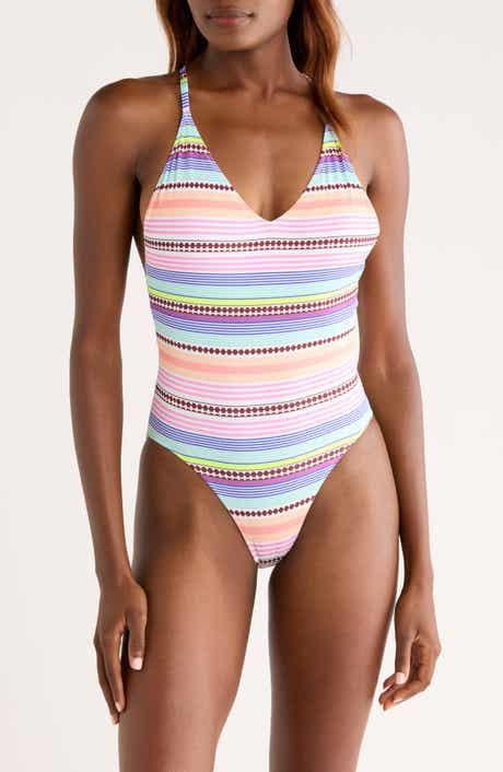 lemlem Retiro Stripe Rib One-Piece Swimsuit