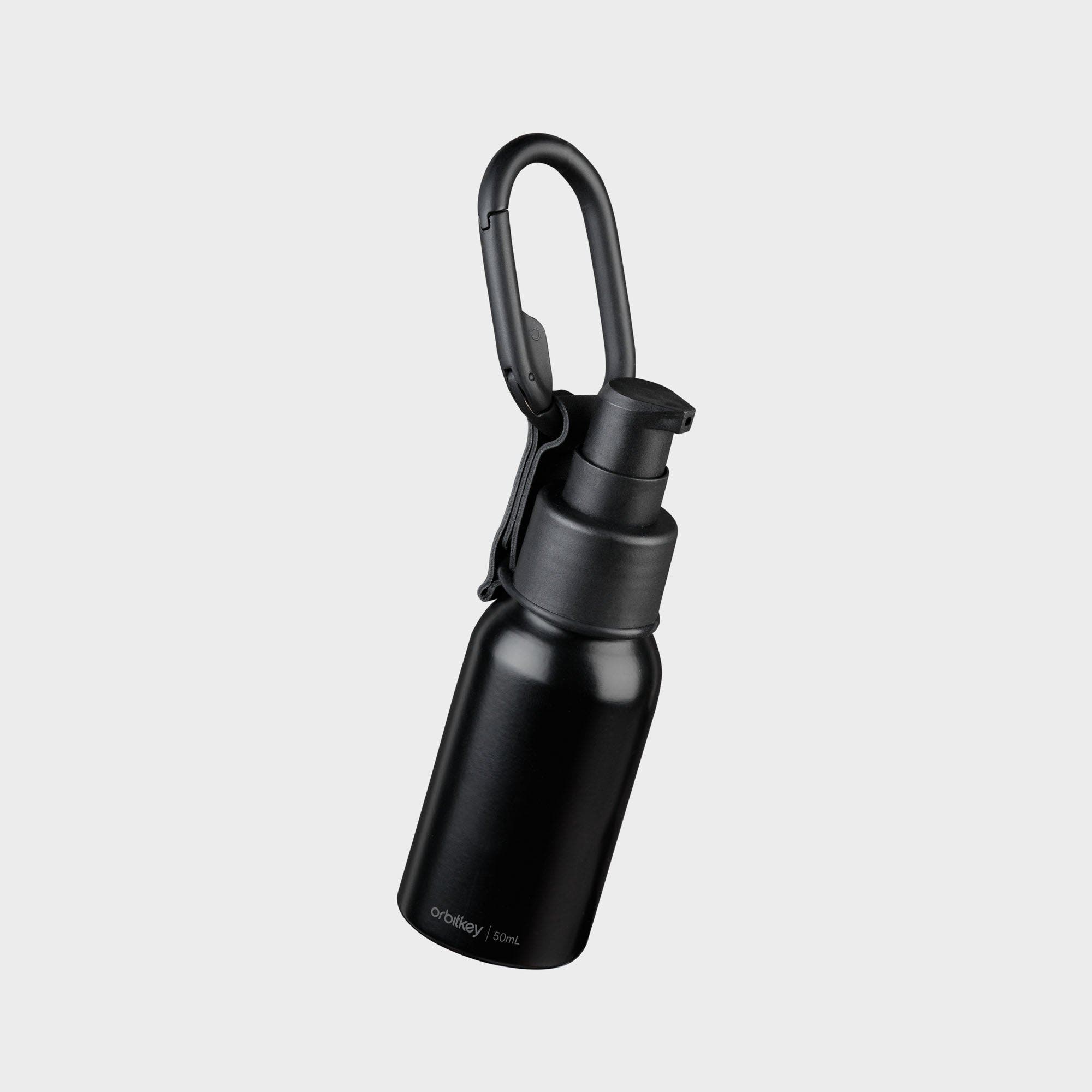 Orbitkey Clip-on Refillable Bottle 50ml, Main, color, Black