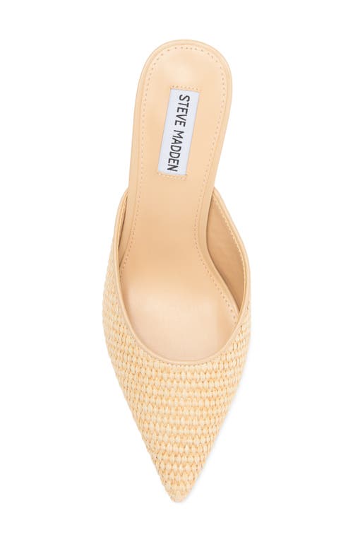 Steve Madden Emmie Pointed Toe Mule In Natural Raffia