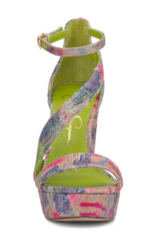 Jessica Simpson Iley Ankle Strap Platform Sandal In Garden Dream