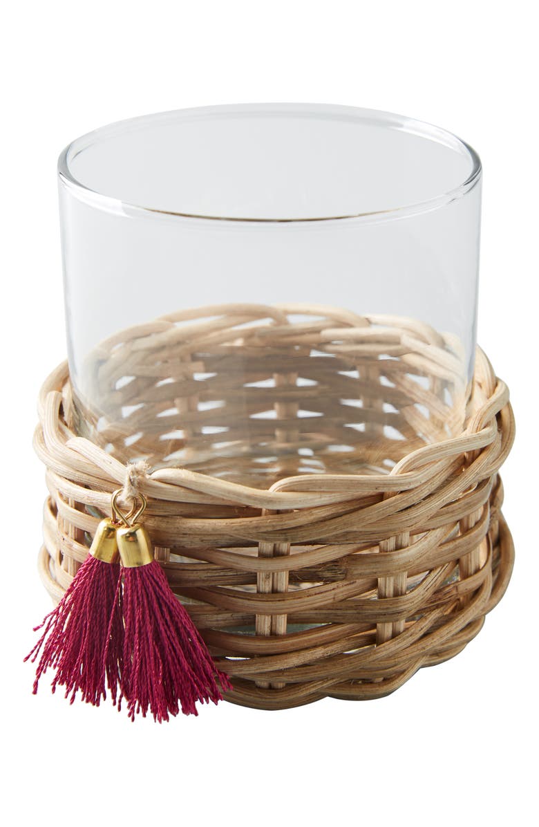 Anthropologie Home Anthropologie Elena Rattan Wrapped Glass, Alternate, color, 