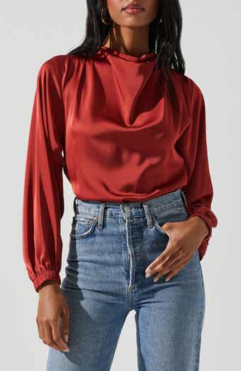ASTR the Label Veronica Open Back Matte Satin Top