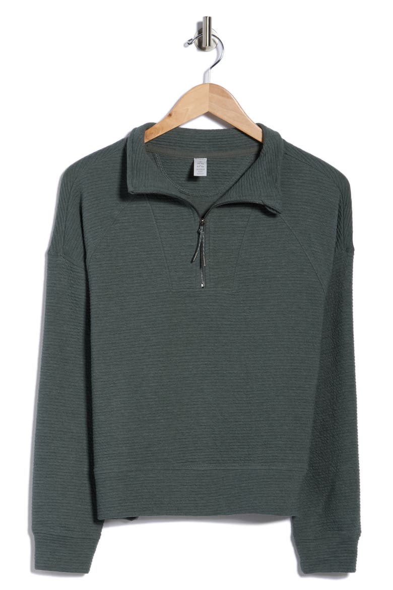 Freyi Half Zip Pullover, Alternate, color, HEATHER URBAN CHIC