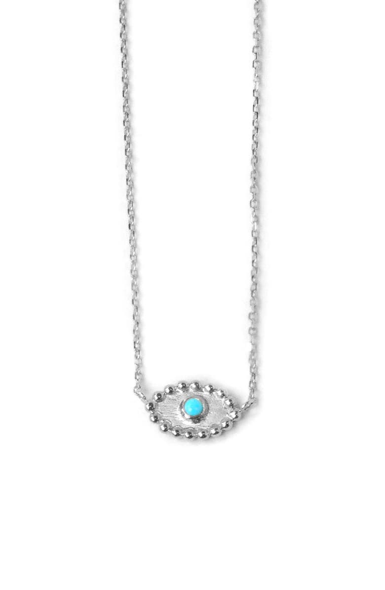 Anzie Dew Drop Evil Eye Turquoise Pendant, Main, color,