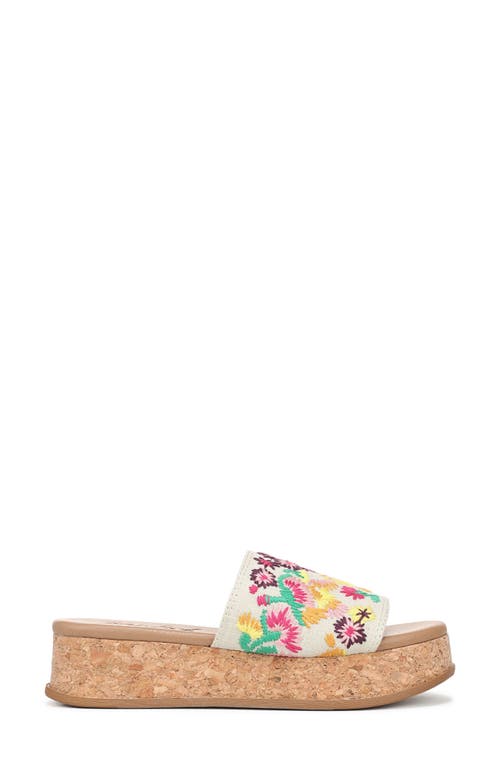 Blowfish Malibu Marshlo Embroidered Platform Slide Sandal In Multi