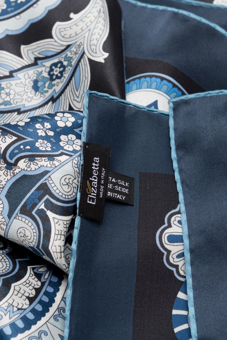 Malta - Hand Rolled Silk Foulard for Women, Alternate, color, Royal Blue