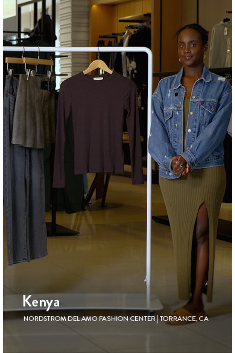 Drapey Long Sleeve Rib T-Shirt video
