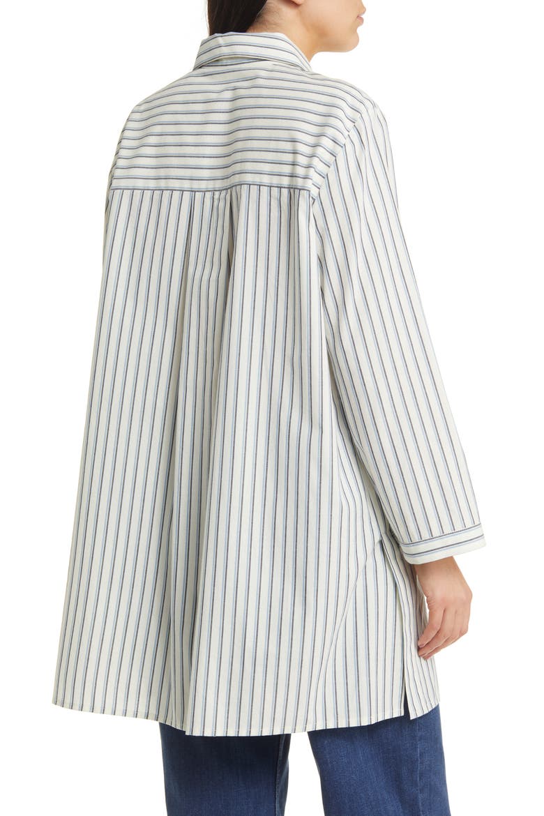 Gabija Stripe Tunic Shirtdress, Alternate, color, BLUE BONNET