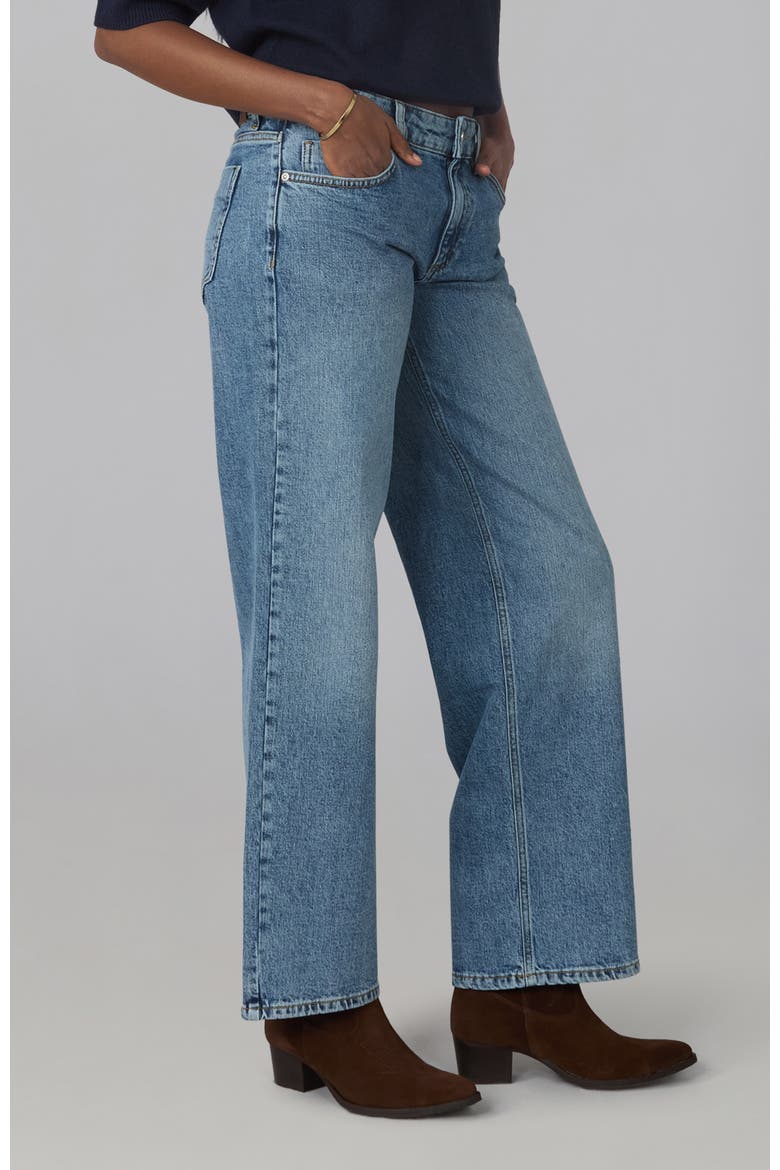 Miro Mid Rise Comfort Straight Jeans, Alternate, color, Electric Blue