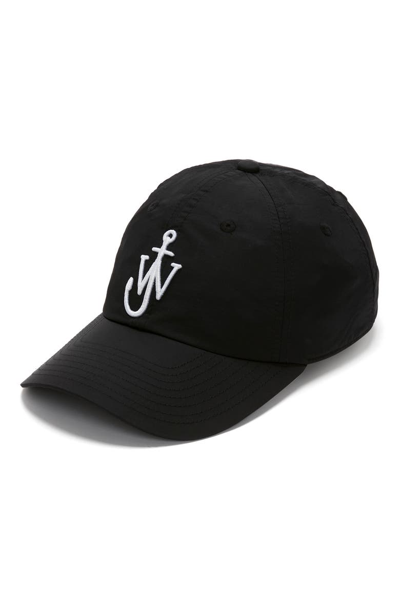 Anchor Logo Adjustable Baseball Cap, Main, color, BLACK