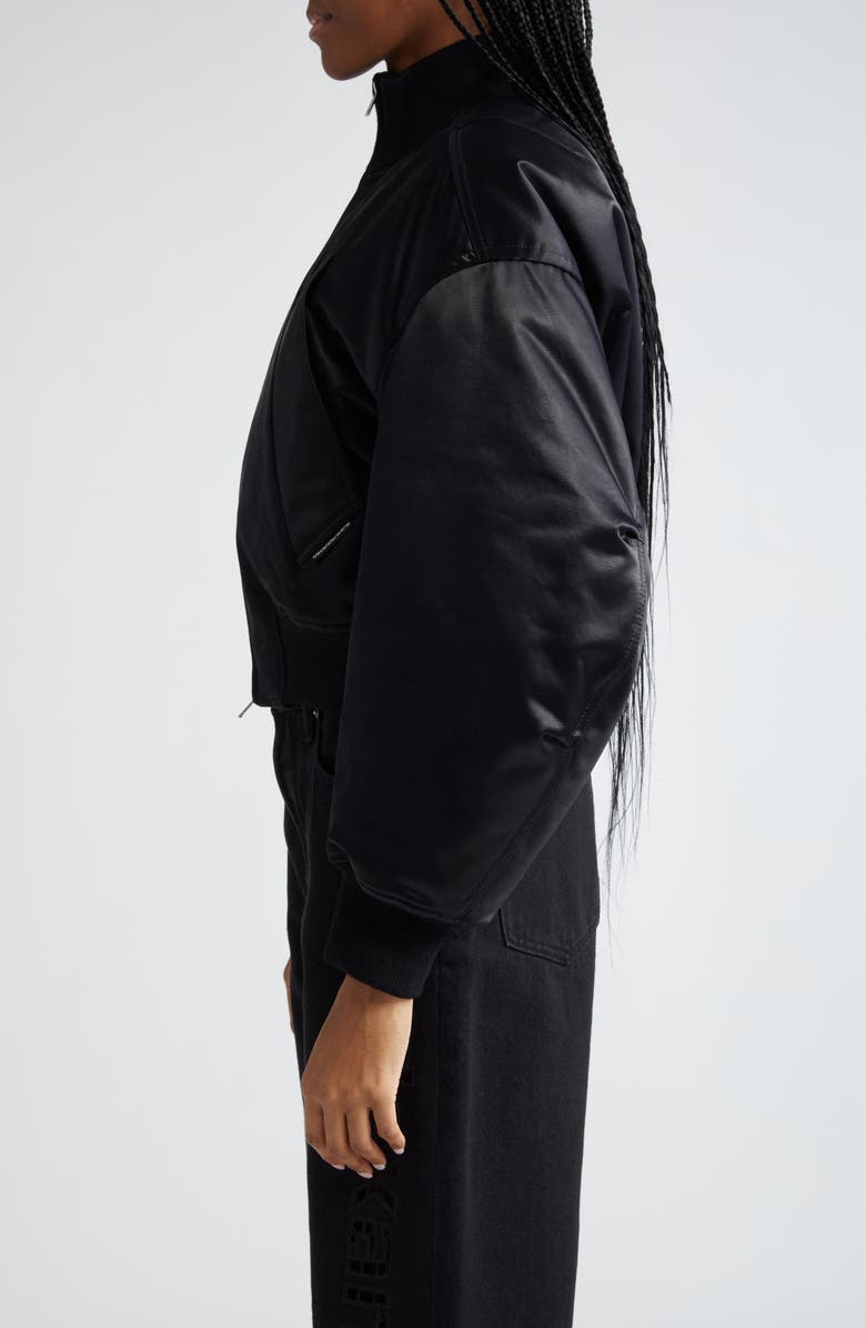 Alexander Wang Sateen Bomber Jacket, Alternate, color, 