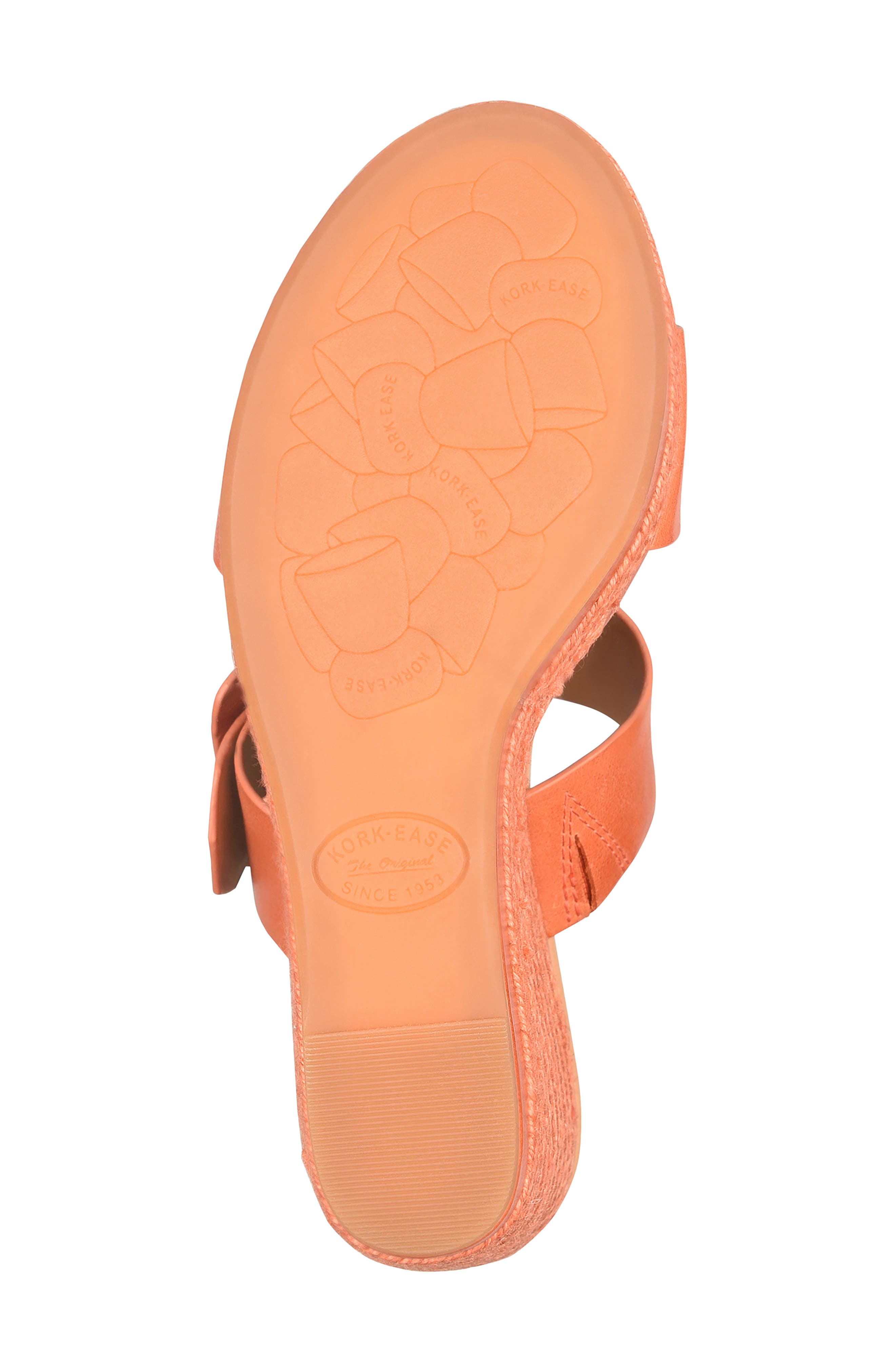 Kork-Ease<sup>®</sup> Raya Espadrille Platform Wedge Slide Sandal, Alternate, color, Orange Full Grain