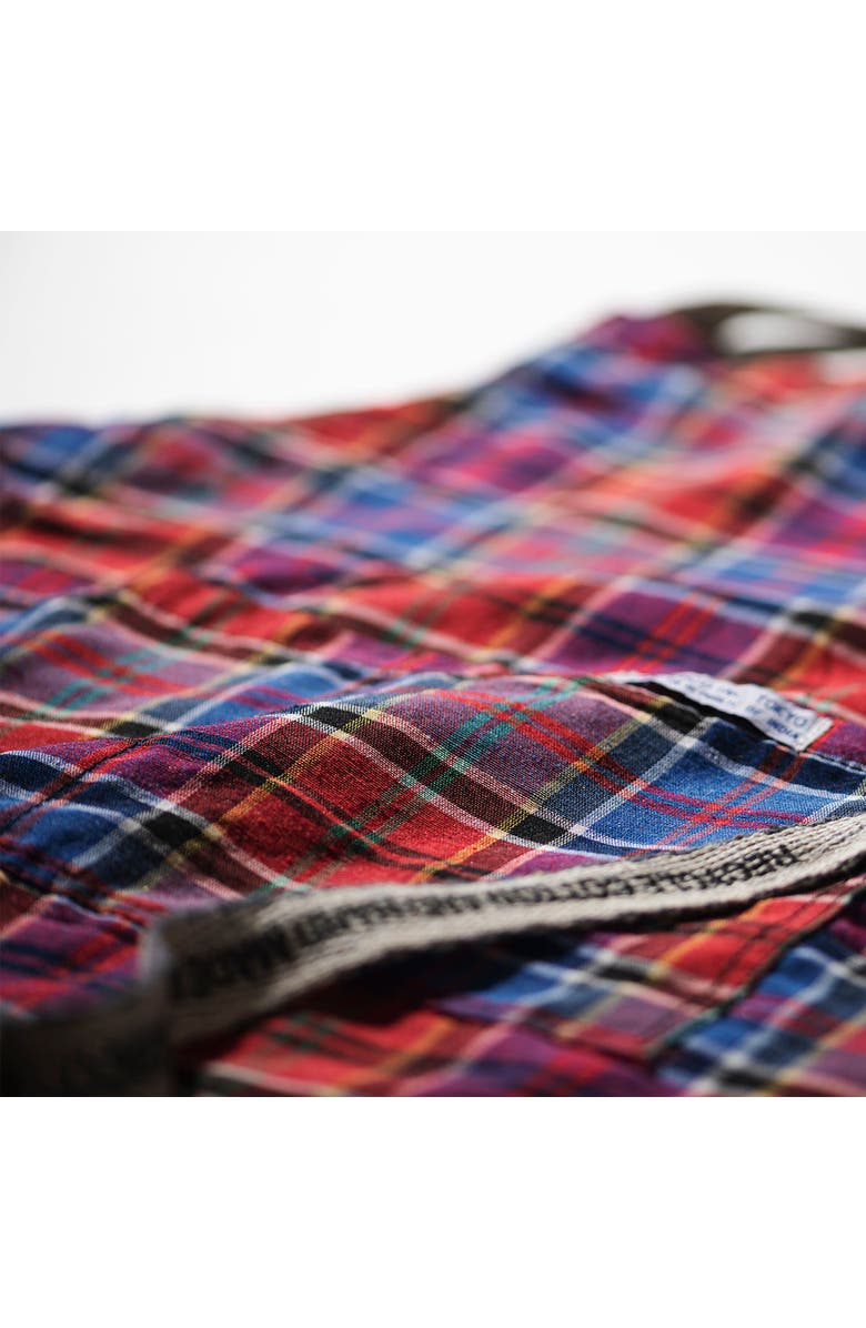 PUEBCO Recycle Cotton Check Apron, Alternate, color, Red X Blue