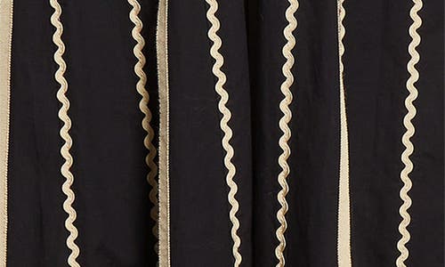 Ulla Johnson Palermo Ricrac And Grosgrain-trimmed Cotton-poplin Midi Dress In Black