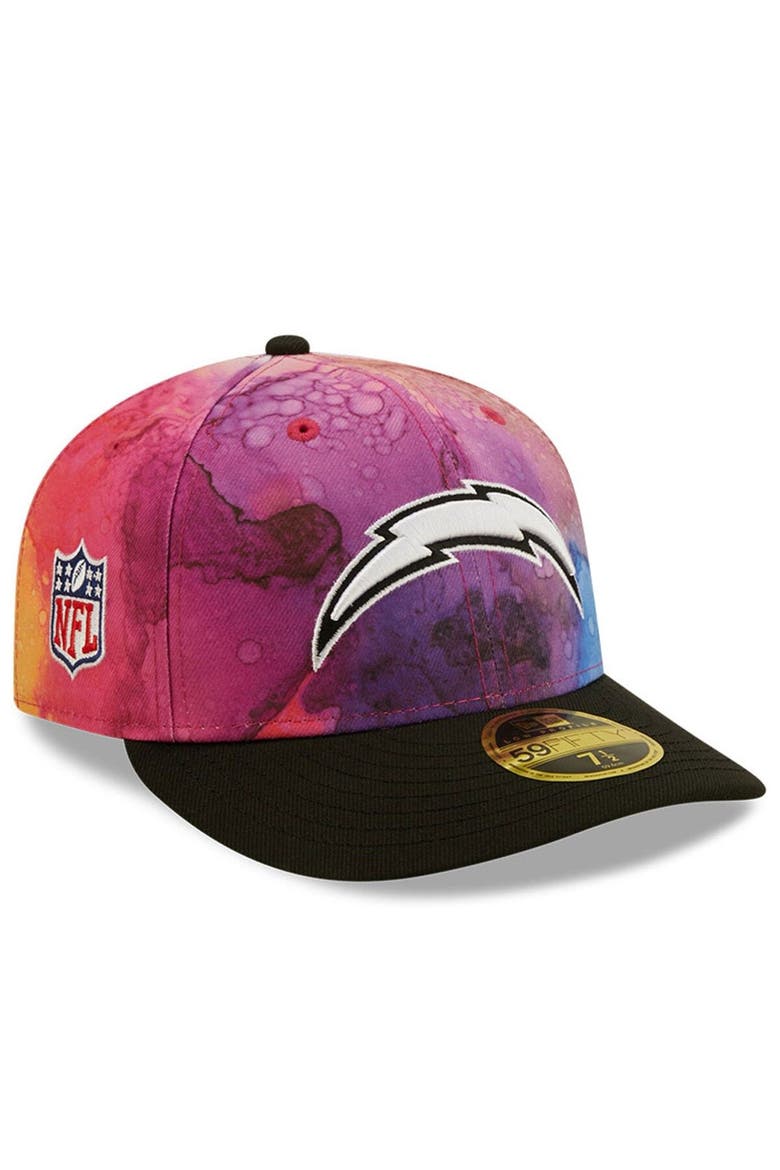 Men's New Era Pink/Black Los Angeles Chargers 2022 NFL Crucial Catch Low Profile 59FIFTY Fitted Hat, Main, color, Pink