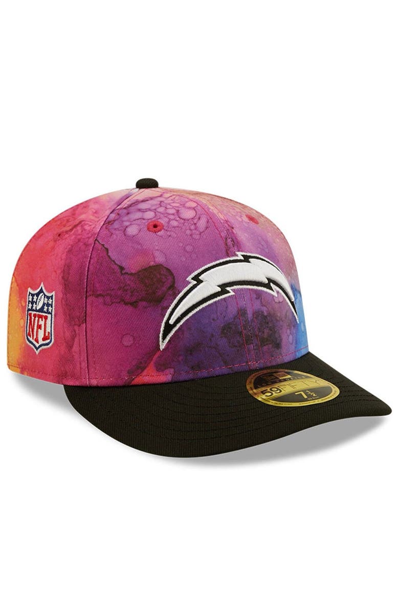 New Era Men's New Era Pink/Black Los Angeles Chargers 2022 NFL Crucial Catch Low Profile 59FIFTY Fitted Hat, Main, color, 