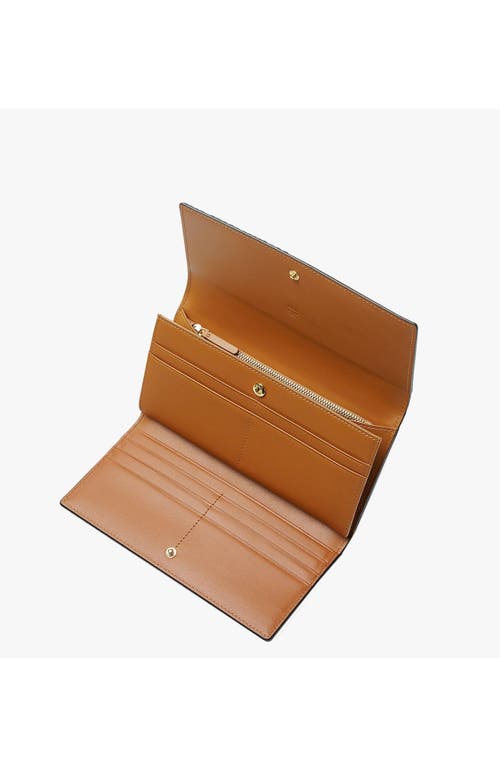Mcm Ladies Trifold Cognac Wallet In Visetos Original In Cognac