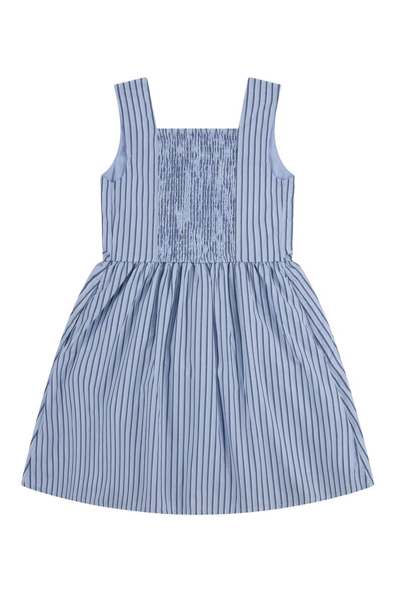 Kids' Stripe Cotton Blend Sundress, Alternate, color, WINDSURFER