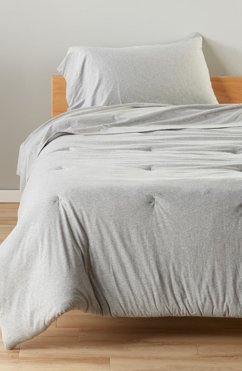 BP. Solid Cotton Jersey Comforter & Sheet Set, Main, color,