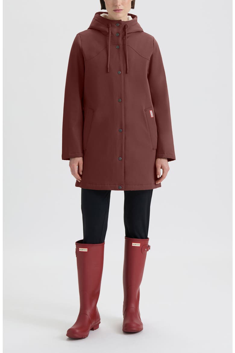 Billie Hooded Raincoat, Alternate, color, RUST