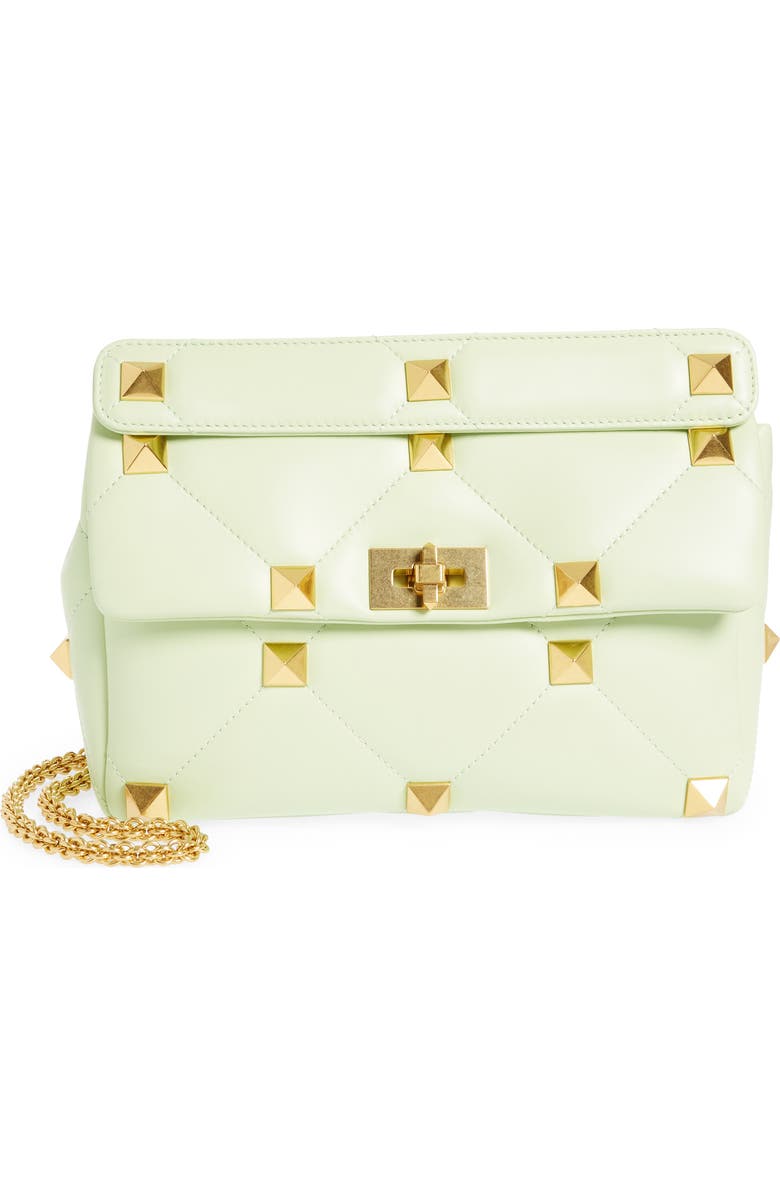 Valentino Garavani Large Roman Stud Shoulder Bag, Main, color,